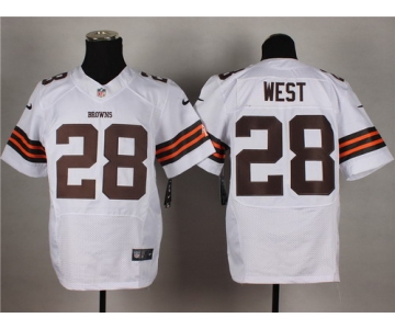 Nike Cleveland Browns #28 Terrance West White Elite Jersey