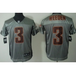 Nike Cleveland Browns #3 Brandon Weeden Gray Shadow Elite Jersey