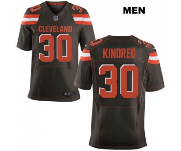 Nike Cleveland Browns #30 Derrick Kindred Brown Stitched NFL Elite Jersey