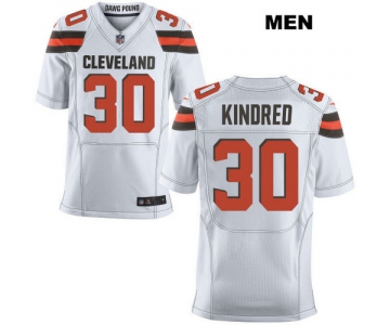 Nike Cleveland Browns #30 Derrick Kindred White Stitched NFL Elite Jersey