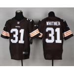 Nike Cleveland Browns #31 Donte Whitner Brown Elite Jersey