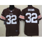 Nike Cleveland Browns #32 Jim Brown Brown Elite Jersey