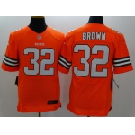 Nike Cleveland Browns #32 Jim Brown Orange Elite Jersey