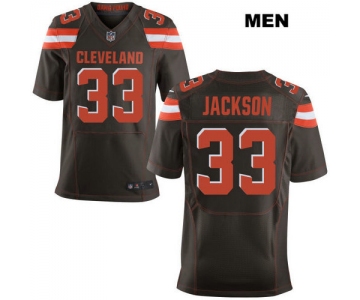 Nike Cleveland Browns #33 Darius Jackson Brown Stitched NFL Elite Jersey