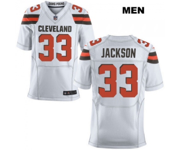 Nike Cleveland Browns #33 Darius Jackson White Stitched NFL Elite Jersey