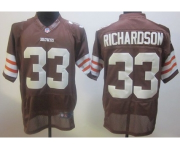 Nike Cleveland Browns #33 Trent Richardson Brown Elite Jersey