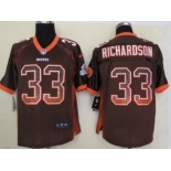 Nike Cleveland Browns #33 Trent Richardson Drift Fashion Brown Elite Jersey