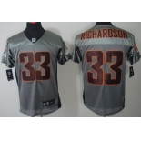 Nike Cleveland Browns #33 Trent Richardson Gray Shadow Elite Jersey