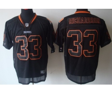 Nike Cleveland Browns #33 Trent Richardson Lights Out Black Elite Jersey