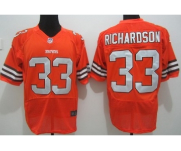 Nike Cleveland Browns #33 Trent Richardson Orange Elite Jersey