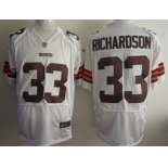 Nike Cleveland Browns #33 Trent Richardson White Elite Jersey