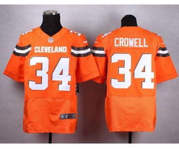 Nike Cleveland Browns #34 Isaiah Crowell 2015 Orange Elite Jersey