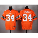 Nike Cleveland Browns #34 Isaiah Crowell Orange Elite Jersey