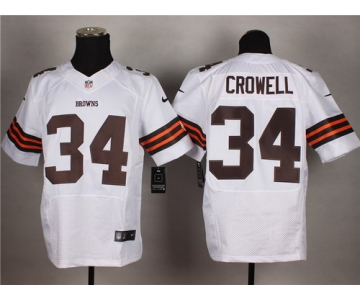 Nike Cleveland Browns #34 Isaiah Crowell White Elite Jersey