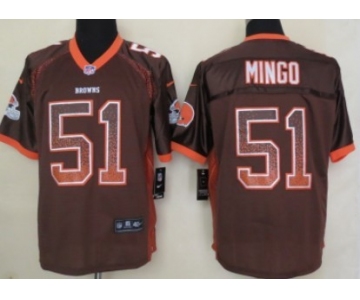 Nike Cleveland Browns #51 Barkevious Mingo Drift Fashion Brown Elite Jersey