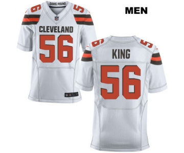 Nike Cleveland Browns #56 Deon King White Stitched NFL Elite Jersey