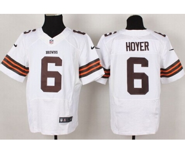 Nike Cleveland Browns #6 Brian Hoyer White Elite Jersey