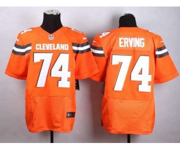 Nike Cleveland Browns #74 Cameron Erving 2015  Orange Elite Jersey