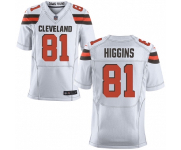 Nike Cleveland Browns #81  Rashard Higgins White Stitched NFL Elite Jersey