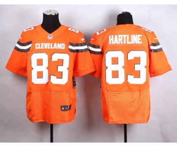 Nike Cleveland Browns #83 Brian Hartline 2015 Orange Elite Jersey