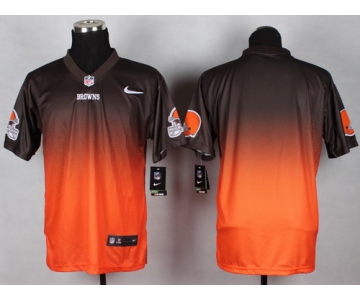 Nike Cleveland Browns Blank Brown/Orange Fadeaway Elite Jersey