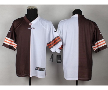 Nike Cleveland Browns Blank Brown/White Two Tone Elite Jersey