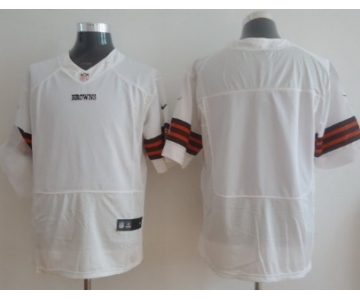 Nike Cleveland Browns Blank White Elite Jersey