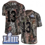 #13 Limited Kurt Warner Camo Nike NFL Men's Jersey Los Angeles Rams Rush Realtree Super Bowl LIII Bound