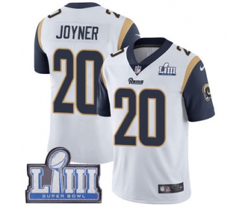 #20 Limited Lamarcus Joyner White Nike NFL Road Men's Jersey Los Angeles Rams Vapor Untouchable Super Bowl LIII Bound