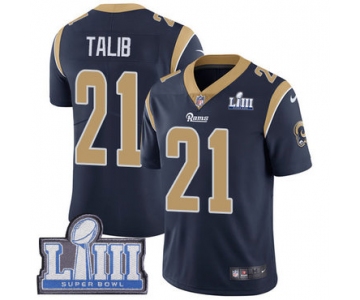 #21 Limited Aqib Talib Navy Blue Nike NFL Home Men's Jersey Los Angeles Rams Vapor Untouchable Super Bowl LIII Bound