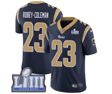 #23 Limited Nickell Robey-Coleman Navy Blue Nike NFL Home Men's Jersey Los Angeles Rams Vapor Untouchable Super Bowl LIII Bound