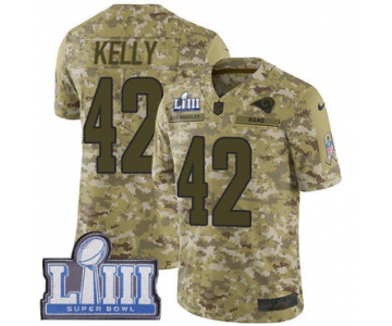 #42 Limited John Kelly Camo Nike NFL Men's Jersey Los Angeles Rams 2018 Salute to Service Super Bowl LIII Bound