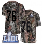 #76 Limited Orlando Pace Camo Nike NFL Men's Jersey Los Angeles Rams Rush Realtree Super Bowl LIII Bound