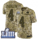 Men's Los Angeles Rams #4 Greg Zuerlein Camo Nike NFL 2018 Salute to Service Super Bowl LIII Bound Limited Jersey