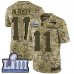 #11 Limited Drew Bledsoe Camo Nike NFL Men's Jersey New England Patriots 2018 Salute to Service Super Bowl LIII Bound