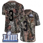 #3 Limited Stephen Gostkowski Camo Nike NFL Men's Jersey New England Patriots Rush Realtree Super Bowl LIII Bound