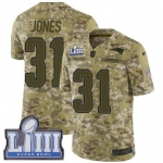 #31 Limited Jonathan Jones Camo Nike NFL Men's Jersey New England Patriots 2018 Salute to Service Super Bowl LIII Bound