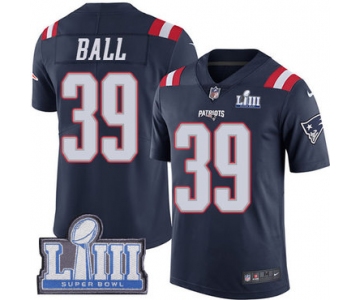 #39 Limited Montee Ball Navy Blue Nike NFL Men's Jersey New England Patriots Rush Vapor Untouchable Super Bowl LIII Bound