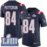 #84 Limited Cordarrelle Patterson Navy Blue Nike NFL Men's Jersey New England Patriots Rush Vapor Untouchable Super Bowl LIII Bound