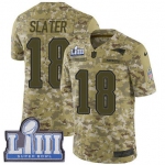 Men's New England Patriots #18 Matthew Slater Camo Nike NFL 2018 Salute to Service Super Bowl LIII Bound Limited Jersey