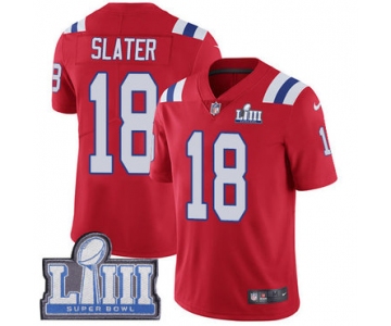 Men's New England Patriots #18 Matthew Slater Red Nike NFL Alternate Vapor Untouchable Super Bowl LIII Bound Limited Jersey