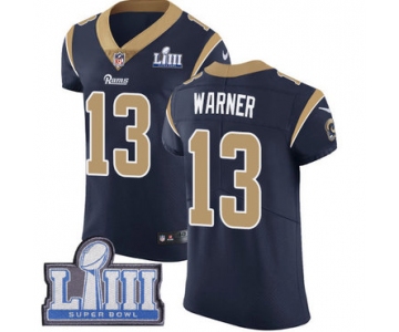 #13 Elite Kurt Warner Navy Blue Nike NFL Home Men's Jersey Los Angeles Rams Vapor Untouchable Super Bowl LIII Bound