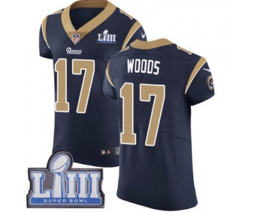 #17 Elite Robert Woods Navy Blue Nike NFL Home Men's Jersey Los Angeles Rams Vapor Untouchable Super Bowl LIII Bound