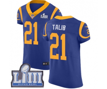 #21 Elite Aqib Talib Royal Blue Nike NFL Alternate Men's Jersey Los Angeles Rams Vapor Untouchable Super Bowl LIII Bound