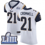 #21 Elite Nolan Cromwell White Nike NFL Road Men's Jersey Los Angeles Rams Vapor Untouchable Super Bowl LIII Bound