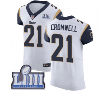 #21 Elite Nolan Cromwell White Nike NFL Road Men's Jersey Los Angeles Rams Vapor Untouchable Super Bowl LIII Bound