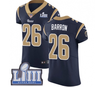 #26 Elite Mark Barron Navy Blue Nike NFL Home Men's Jersey Los Angeles Rams Vapor Untouchable Super Bowl LIII Bound