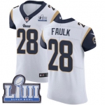 #28 Elite Marshall Faulk White Nike NFL Road Men's Jersey Los Angeles Rams Vapor Untouchable Super Bowl LIII Bound