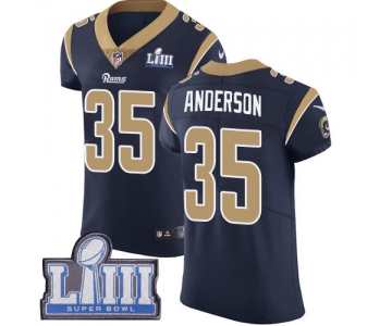 #35 Elite C.J. Anderson Navy Blue Nike NFL Home Men's Jersey Los Angeles Rams Vapor Untouchable Super Bowl LIII Bound