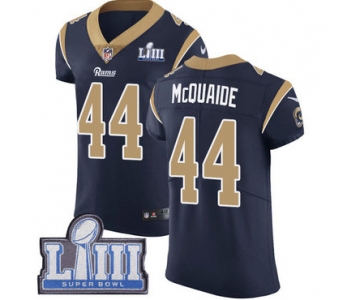 #44 Elite Jacob McQuaide Navy Blue Nike NFL Home Men's Jersey Los Angeles Rams Vapor Untouchable Super Bowl LIII Bound